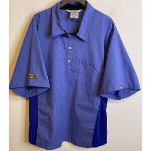 Waffle House Polo Blue Employee Work Uniform Short Sleeve Women Size 2X